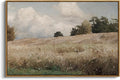 InSimSea Framed Canvas Wall Art Vintage Decor, Farmhouse Scenery Vast Field Grassland Paintings, Large Prints, Nature Landscape Wall Decoration for Living Room Bedroom Bathroom, 24"x36"