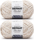 Bernat Blanket Speckle Cream Yarn - 2 Pack of 10.5oz/300g - Polyester - #6 Super Bulky - 220 Yards - Knitting & Crochet