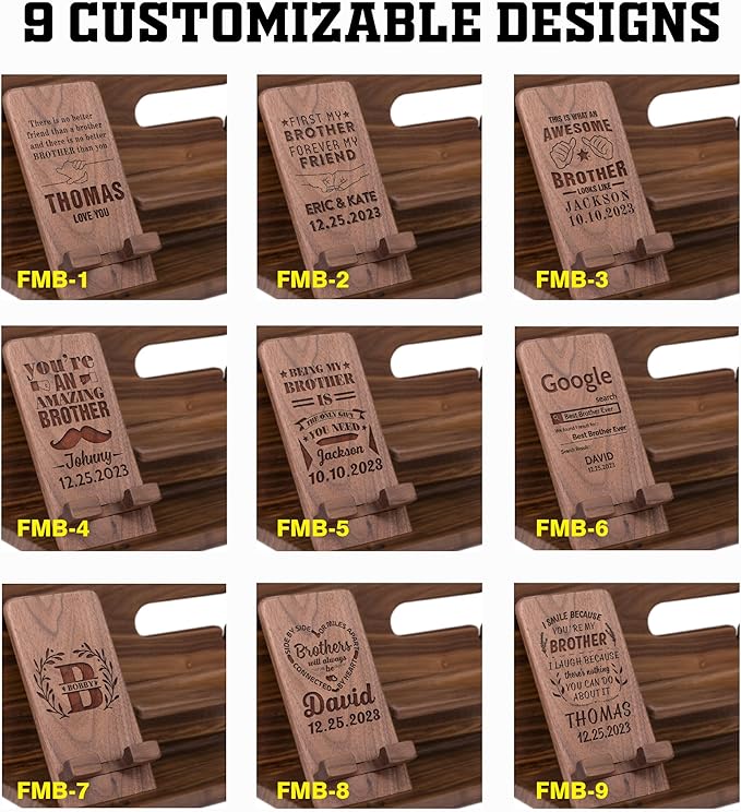 Personalized Headphone Organizer for Brother from Sister Family - Unique Desk Station Gift Ideas for Him to Keep All Personal Items Organized on Birthday, Xmas, Anniversary, Thanksgiving
