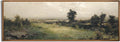 Rolled Vintage Farmhouse French Country Bedroom Wall Decor Above Bed - 10x30" - Horizontal Wall Art Over the Bed - Panoramic Landscape Pictures Signs - Canvas Long Green Nature Wall Art