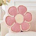 Kcvvcr Flower Pillow, Soft Flower Decorative Throw Pillow, Cute Daisy Flower Shaped Seating Floor Cushion Room Décor Plush Pillows for Sofa Couch Bed (13.7 Inch, Pink)