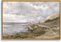 InSimSea Framed Canvas Wall Art Vintage Decor, Coastal Seaside Landscape Paintings, Large Prints, Nature Wall Decorations for Living Room Office Bedroom, 16"x24"