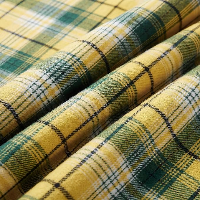 Horaldaily Yellow Green Farmhouse Plaid Spring Decorative Blanket Throw, Spring Summer Rustic Soft Lightweight Blanket for Couch Sofa Bed Lounging Decoration, Ideal Gifts for Kids Adults Self, 50x60
