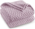 Exclusivo Mezcla Fleece Throw Blanket for Couch and Bed,Extra Soft Warm Decorative Fuzzy Throws for Women,Lightweight Cozy Blankets Size 50x60 Inches, Lilac Purple