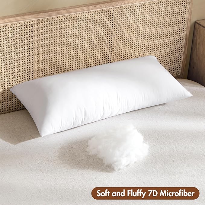MIULEE 14x36 Inch Throw Pillow Insert Premium Throw Pillow Virgin Microfiber Stuffer Rectangle Pillow for Sofa Bed Couch