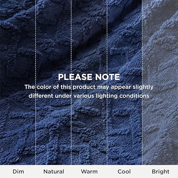 Bedsure Gentlesoft Sherpa King Size Blanket for Bed- Fleece Fluffy & Cozy Cable Jacquard Tufted for Women Gift, Thick and Warm Christmas Blanket for Winter, Navy, 108x90 Inches