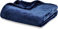 Berkshire Blanket Classic VelvetLoft® Solid Throw Blanket, Lightweight Soft Fuzzy Plush Throw Blanket for Bed and Couch, Dress Blues, 50x60 Inches