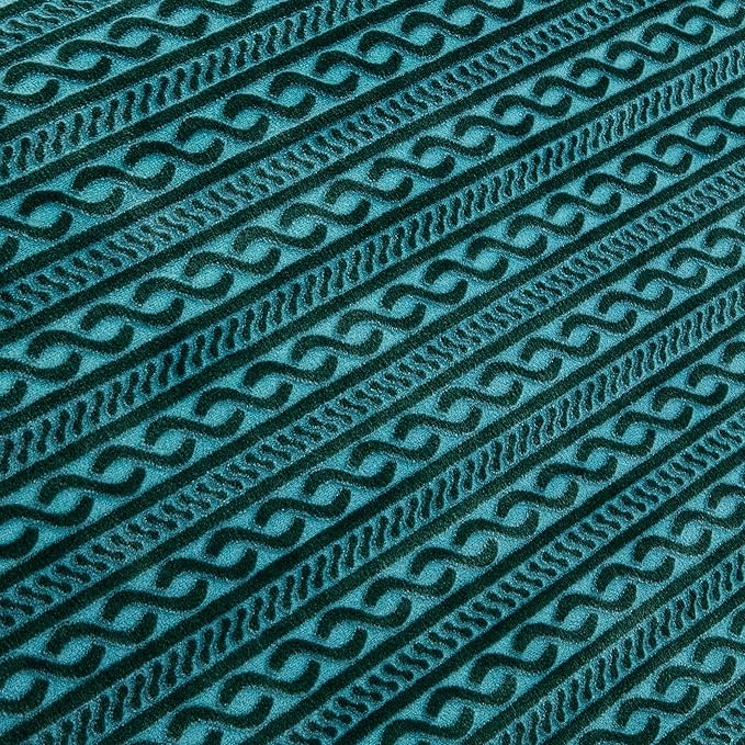 Extra Large Soft Cozy 120x120 Inches Seamless Oversized King Fleece Blanket - Huge 3D Jacquard Decorative 10'x10' California King Blanket for Bed, Sofa, Couch, Travel, Green Chain
