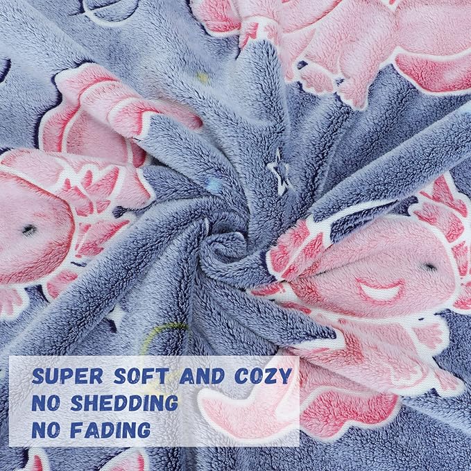 Soft Throw Blanket for Kids Toddlers, Cozy Small Fleece Axolotl Blanket for Bed, Travel, Birthday Gifts for Girls Ages 2-10, Cute Axolotl Toys for Toddlers Girls Boys, Bedroom Decor 40x50 Inches
