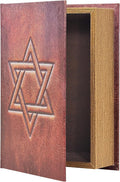 PACOLO Decorative Book Boxes, Faux Wood cover Storage for Hidden Jewelry, Money, and Cash (Hexagram)