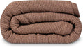 Linteum Textile Supply Leno Weave Chocolate Blanket, Queen 100% Cotton, Lightweight, Warm, Fluffy, Premium and Durable Soft & Cozy Bed Blanket for Home, Couch, Sofa & Dorm, All Season Throw [90x90]