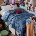Bedsure Comforter Duvet Insert - Quilted Comforters Twin Size, All Season Duvet, GentleSoft Down Alternative Bedding Blanket, with 8 Tabs, Gifts for Women/Men, Dark Slate Blue, Twin 88 x 68 Inches