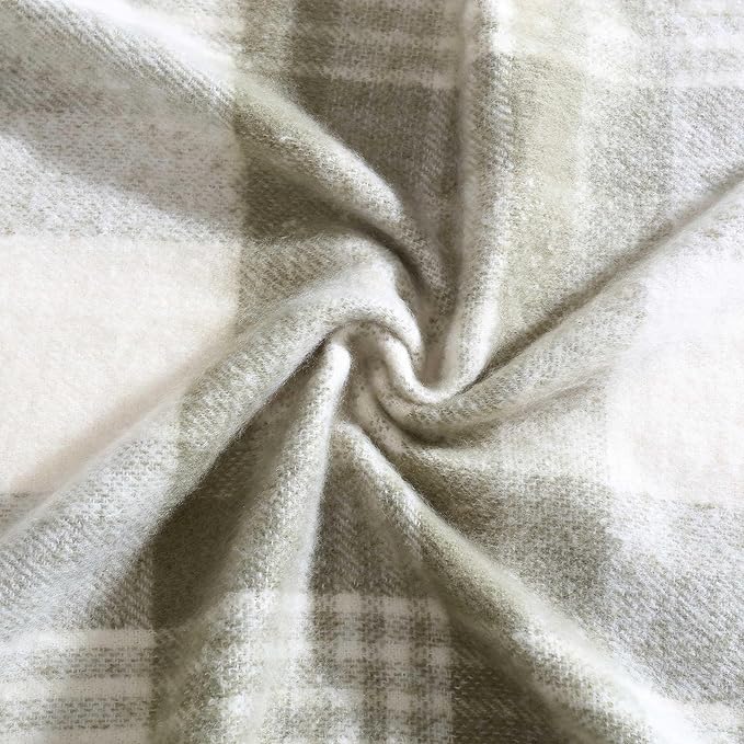 Eddie Bauer - Throw Blanket, Faux Mohair Plaid Bedding with Ultra-Soft Yarn-Dyed Construction, Throw Blanket for Couch or Bed (Hearthstone Plaid Green, 50" x 60")