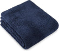 PAVILIA Super Soft Throw Blanket for Couch, Fluffy Cozy Lightweight Navy Blue Blanket, Large Fuzzy Warm Knit Blanket for Bed Sofa, Dark Blue, 60x80