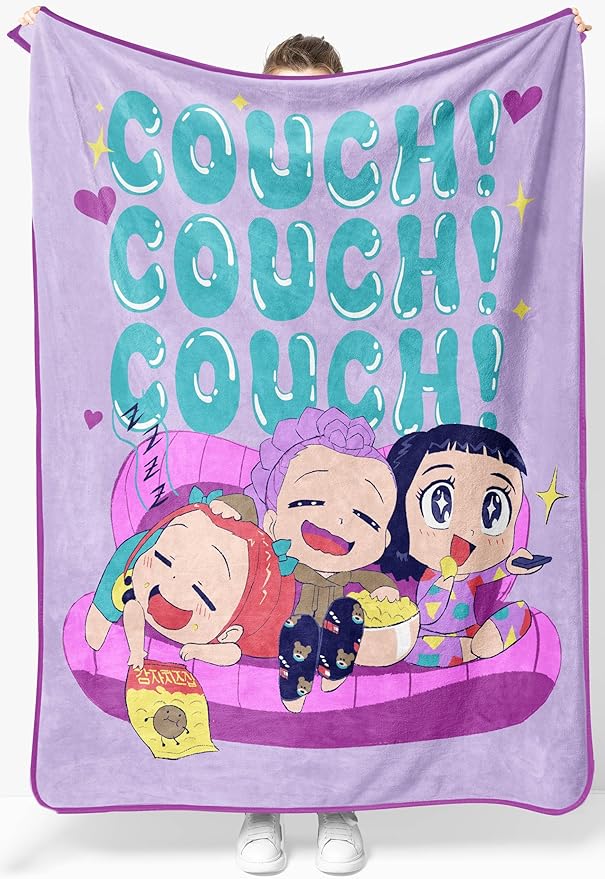 Jay Franco Kids Plush Throw Blanket – Ultra Soft Cozy Plush Fleece for Bed, Couch, Sofa, Home Décor, Official Licensed Huntrix, Purple - Kpop Demon Hunters, 46x60 - Throw Blanket