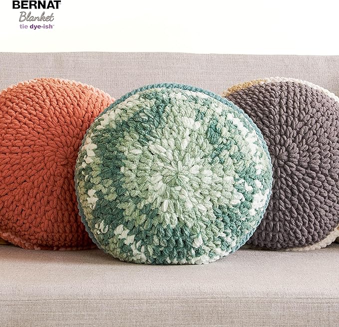 Bernat Blanket Tie Dye-Ish Tropical Sea Yarn - 2 Pack of 10.5oz/300g - Polyester - #6 Super Bulky - 220 Yards - Knitting & Crochet