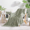 Monbix Sage Green Fleece Throw Blanket for Couch- Room Decor Soft Cozy Blankets for Women, Lightweight Fleece Flannel Bed Blanket Suitable for All Seasons(50"×60",Sage Green)