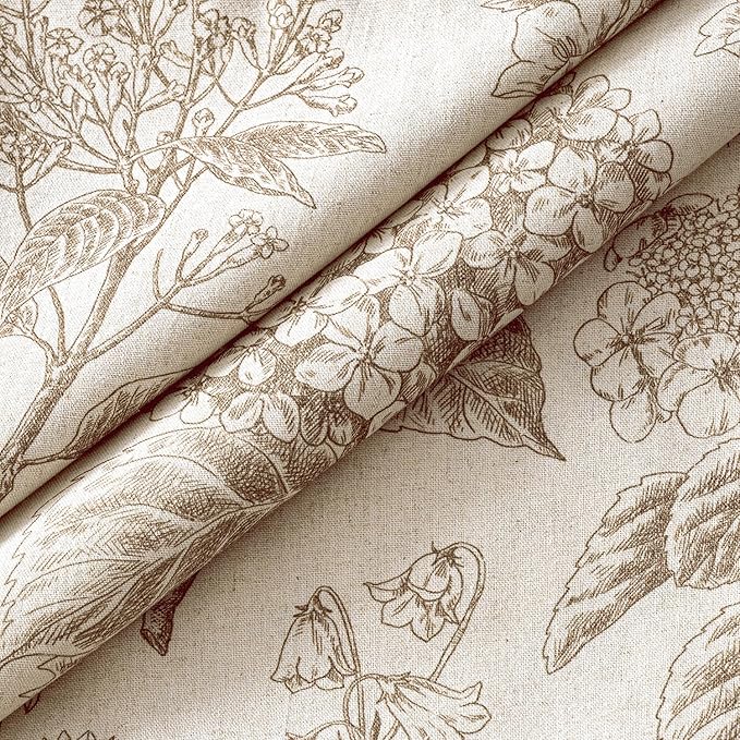 Set of 2 Decorative Floral Neutral Pillow Covers 22x22 Inch Light Brown Hydrangea Print Spring Boho Vintage Throw Cushion Covers for Sofa Couch Porch Bedroom Living Room Summer Home Decor