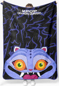 Jay Franco Kids Plush Throw Blanket – Ultra Soft Cozy Plush Fleece for Bed, Couch, Sofa, Home Décor, Official Licensed Derpy, Black - Kpop Demon Hunters, 46x60 - Throw Blanket