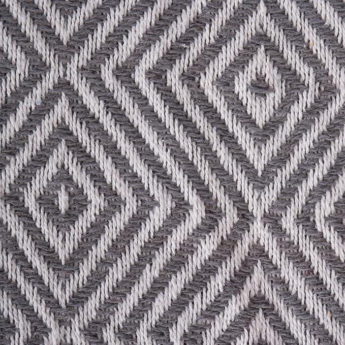 DII Rustic Farmhouse Cotton Chevron Blanket Throw with Fringe for Chair, Couch, Picnic, Camping, Beach, & Everyday Use, 50 x 60 - Urban Chevron Mineral