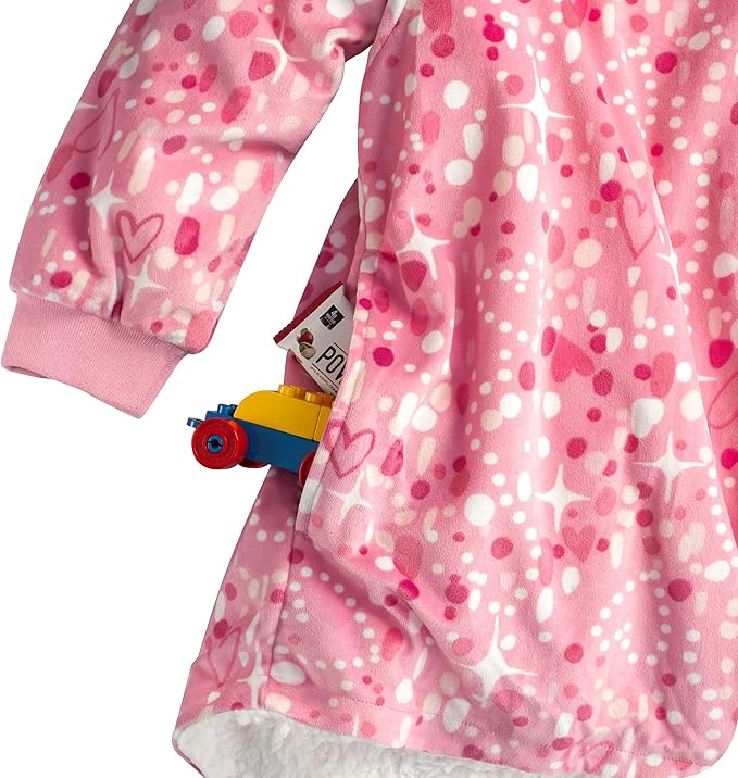 Bare Home Wearable Blanket Hoodie - Soft Plush Sherpa - Warm and Cozy - Oversized Wearable Blanket - Adult & Kid Sizes
