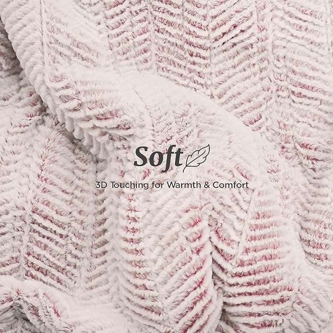Heated Blanket Electric Blanket 50" x 60" - Cozy Soft Heated Throw with 5 Heating Levels & 3 Hours Auto Off,Machine Washable,ETL & FCC Certification(Frosty Pink)