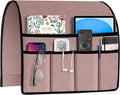Joywell Armrest Organizer Remote Holder for Recliner Armchair Caddy Couch Sofa Arm Chair Caddie with 6 Pocket Storage for Magazine, Phone, iPad,Pink