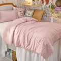 Bedsure Twin/Twin XL Comforter Set - Pink Soft Bedding for All Seasons, Cationic Dyed Bed Set, 2 Pieces, 1 Twin Size Comforter (68"x88") and 1 Pillow Sham (20"x26"+2")
