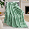 Joiedomi Throw Blanket for Couch, Soft & Warm Sage Green Fleece Blankets Gifts for Women Mom, Cozy Cute Throw 50x70 Inches