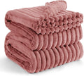 Bedsure GentleSoft Dusty Pink Fleece King Blanket for Couch - Super Soft Cozy Blankets for Women, Cute Small Blanket for Girls, 108x90 Inches