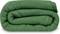 Linteum Textile Supply Leno Weave Hunter Green Blanket, Queen 100% Cotton, Lightweight, Warm, Extra-Fluffy, Premium and Durable Soft & Cozy Bed Blanket for Bed, Couch, Sofa Throw for All Season