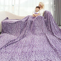 Warm Blanket Purple Blankets King Size Soft Throw Blankets for Bed