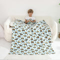 Softan Kids Throw Blanket for Girls & Boys, Warm Soft Toddler Flannel Blankets for Sofa Couch Bed， Cozy Fuzzy Plush Flannel Kids Throw Blanket for Daycare & School - Excavator 50x60 inches