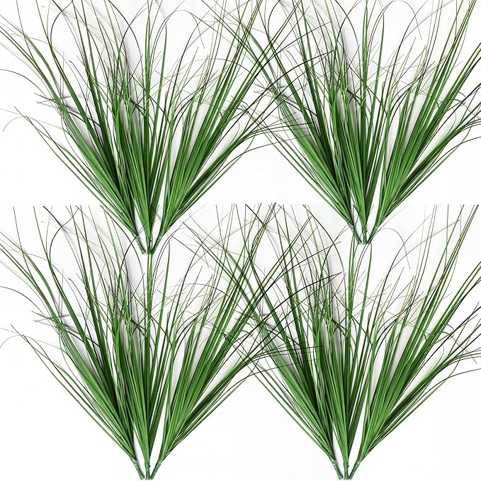 12PCS Artificial Grass Plant, Artificial Shrubs Wheat Grass, Artificial Greenery Stems Fake Weed for Room Indoor Home Decor, Artificial Tall Grass Fake Plants for Outdoor Decor