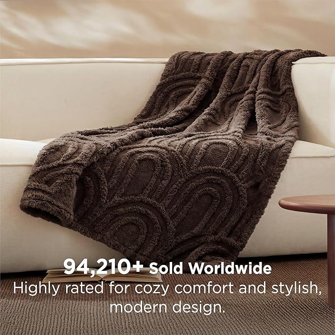 Bedsure GentleSoft Twin Blanket for Bed - Cozy Soft Blankets for Women, Cute Small Fleece Throws for Girls, Graduation Decorations Gift for Her Him School Dorm, Dark Brown, 60x80 Inches