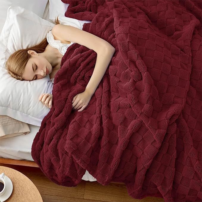 Bedsure GentleSoft King Size Blanket for Bed - Super Soft Cozy Blankets for Women Men Girls, Large Fuzzy Fleece Throw for Bedroom Decor, Red,108x90 Inches