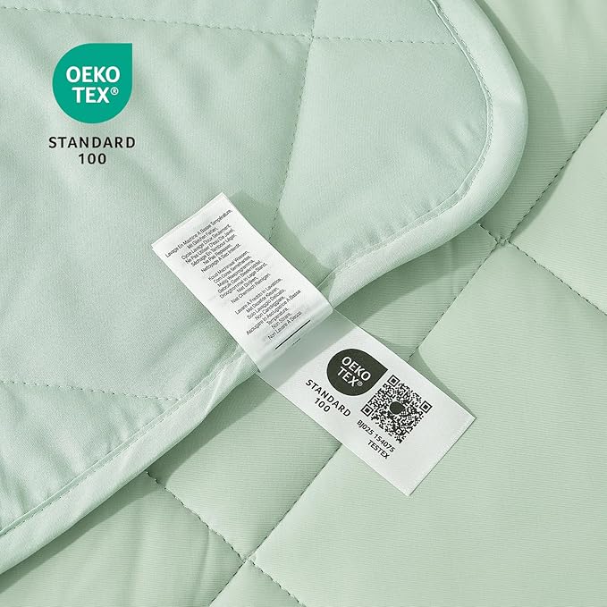 Cozy Bliss Cooling Blanket for Hot Sleepers King Size, Q-Max 0.45 Cooling Comfort, Cold Blankets for Night Sweats Sleeping, Ultra-Cool Lightweight Breathable Summer Blanket for Bed, Mint Green