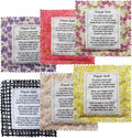 Mini Prayer Quilt with Cross Inside Vintage Pocket Scripture Prayer Quilt Squares Sympathy Christian Gifts for Women Pastor Appreciation Father's Day Graduates Gifts (6 Packs)