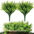 MAQIHAN 10 Pcs Fake Fern - Artificial Ferns for Outdoors - Faux Ferns for Outdoor Planter Large Outdoor Patio Decor Boston Fern Artificial Plants Faux Greenery Porch Decor
