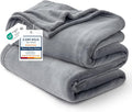 Bedsure GentleSoft Fleece Bed Blankets Queen Size Grey - Soft Warm Spring Blanket Lightweight Cozy Luxury Microfiber, Room Home Decor Gifts for Women and Men, 90x90 inches
