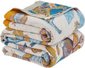 100% Cotton Throw Blanket,80"x90" Large Lightweight Breathable Muslin Blankets for Adults,Cozy Warm Boho Quilted Throw for Bed,Couch,Chair,Woven Cotton Blankets Queen Size for Living Room