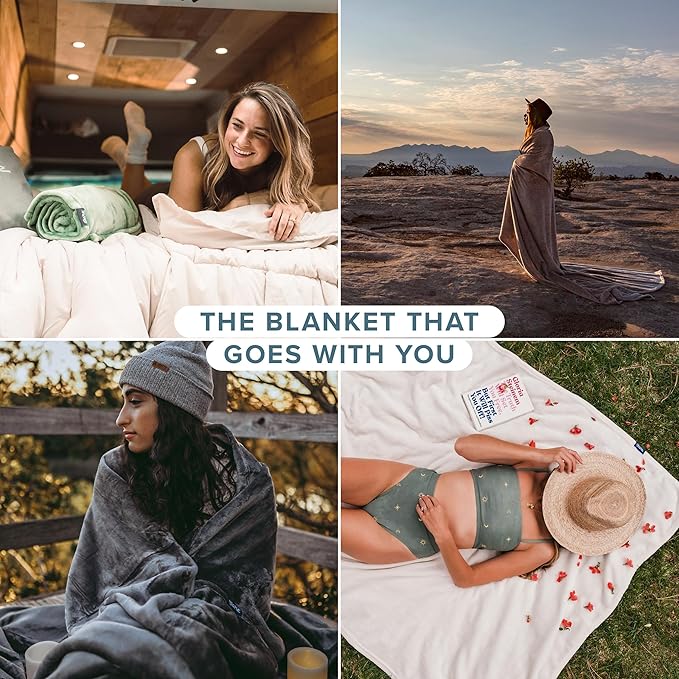 Bare Home Fleece Blanket - Full/Queen - Ultra-Soft Lightweight for Bed, Sofa, and Couch - Luxury Microplush - Cozy Warm Blanket (Full/Queen, Grey)