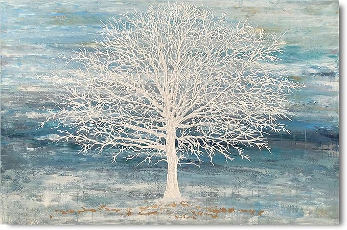 Yihui Arts Abstract Landscape Canvas Art Modern Paintings for Wall Decor Nature Trees Print Artwork