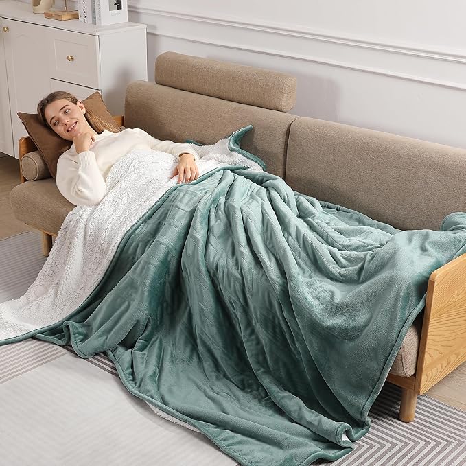 King Heated Blanket 100''X90'', Ultra Soft Silky Flannel & Fluffy Sherpa Heating Blanket Dual Control with 5 Heat Levels & 10 Hrs Timer, ETL Certified & Overheat Protection, Machine Washable