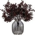 JAKY-Global Silk Babys Breath Artificial Flowers Bulk Blackish Red 6pcs Faux Fall Flowers for Vase Home Kitchen Indoor Bouquet Floral Arrangement Table Centerpieces Farmhouse Decor
