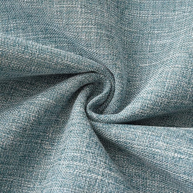 MIULEE Pack of 2 Decorative Linen Burlap Coastal Pillow Covers Farmhouse Boho Accent Pillowcases for Sofa Car Couch Bedroom Living Room Decor 20x20 Inch Teal