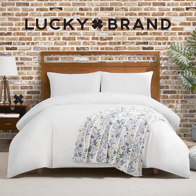 Lucky Brand Wildflower Purple Floral 50"x70" Cozy Plush Blanket - Premium Microfiber Throw for Luxurious Comfort and Style