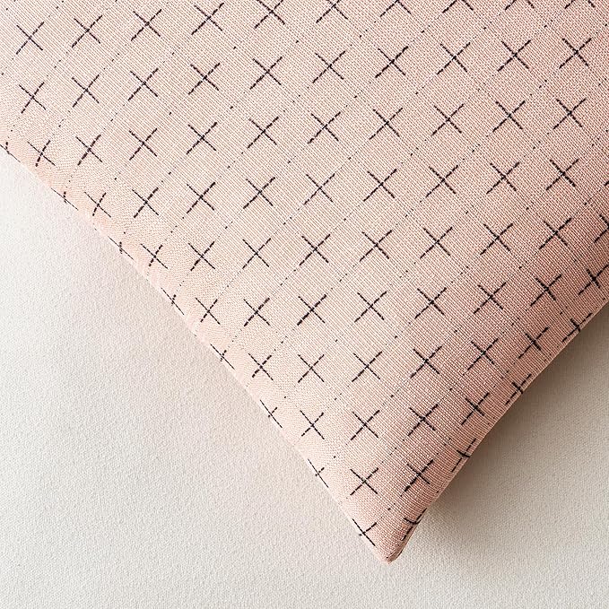MIULEE Pack of 2 Cute Decorative Burlap Linen Valentine Throw Pillow Covers Farmhouse Pillowcases Modern Rustic Woven Textured Cushion Cover for Sofa Couch Bed 20x20 Inch Pink