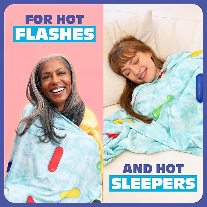 Cozy Concepts Co. Ice Cream Easter Cooling Blanket, Cool Stuff for Cozy Days and Nights, Easter Basket Gift for Kids, Includes 1 Soft Blanket with Ice Cream Design