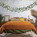 Juexica Artificial Eucalyptus Fall Wall Decor Boho Hanging with LED Light Farmhouse Artificial Greenery Modern Decor with LED for Fall Home Bedroom Office Bathroom Kitchen